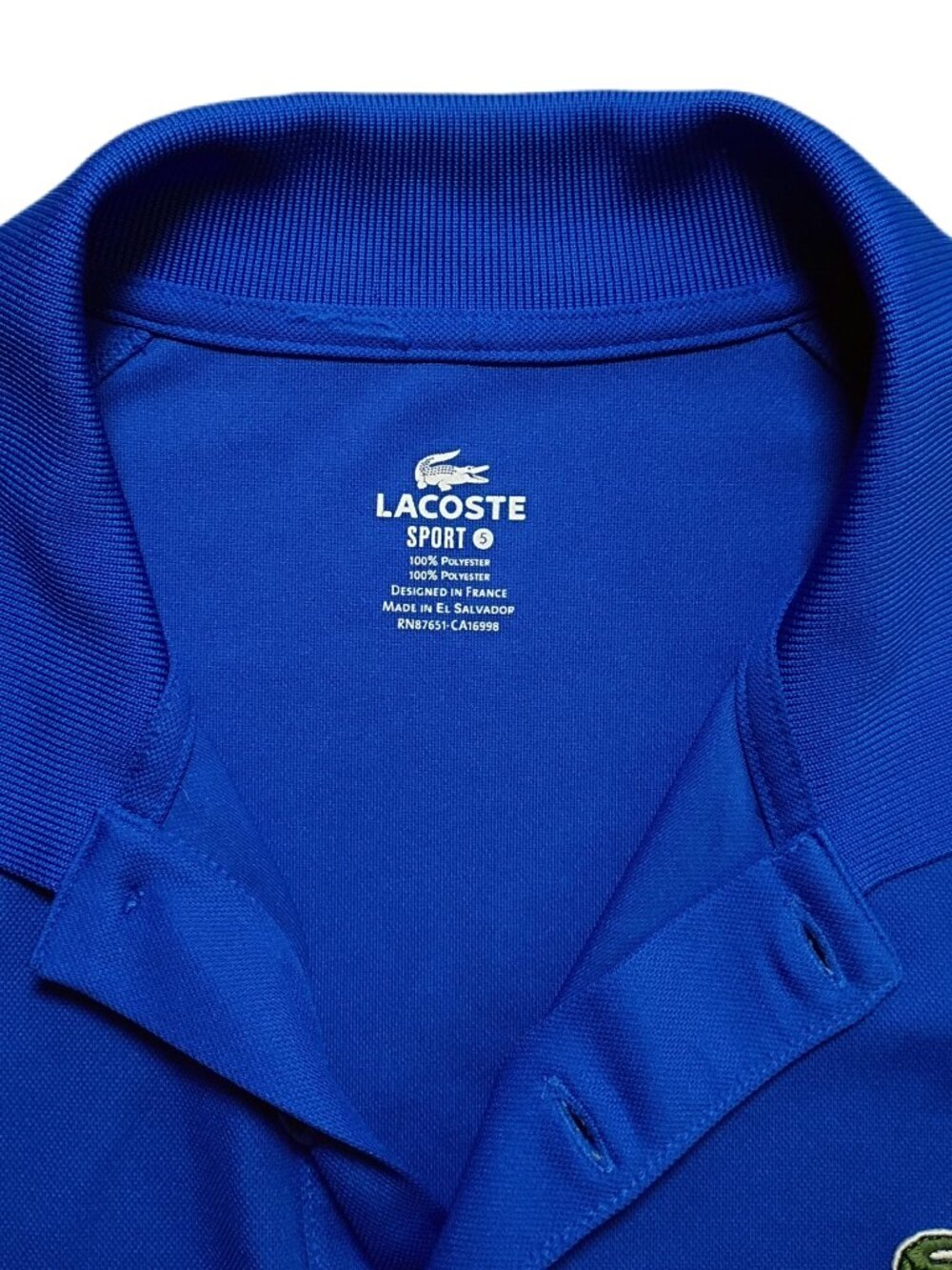 Lacoste Sport Ultra Dry Performance Polo Royal Blue Men’s Large (Size 5) - Picture 4 of 10